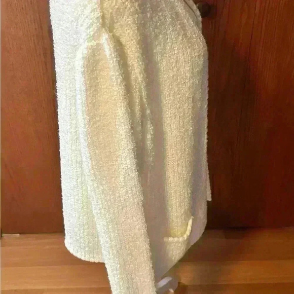 Stitch Works Womens Large White Cardigan Sweater No Buttons Or Zipper EUC - Picture 5 of 15